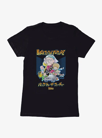Back To The Future Anime Collage Womens T-Shirt