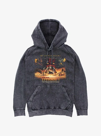 Star Wars Episode I: The Phantom Menace 25th Anniversary Full Poster Mineral Wash Hoodie