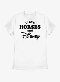 Disney I Love Horses and Womens T-Shirt