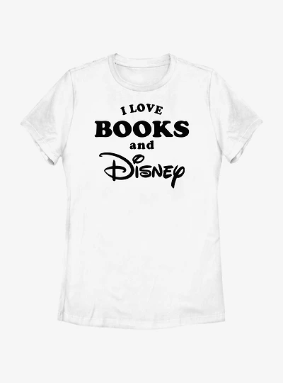 Disney I Love Books and Womens T-Shirt