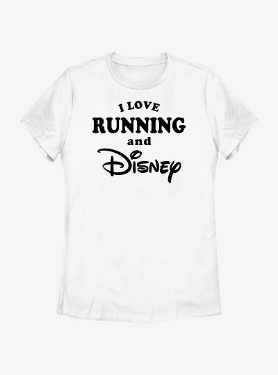 Disney I Love Running and Womens T-Shirt