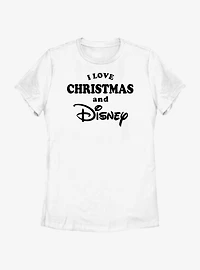 Disney I Love Christmas and Womens T-Shirt