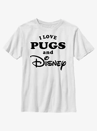 Disney I Love Pugs and Youth T-Shirt