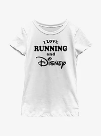 Disney I Love Running and Girls Youth T-Shirt
