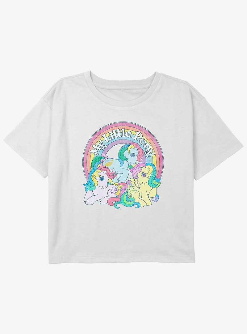 My Little Pony Retro Ponies Youth Girls Boxy Crop T-Shirt