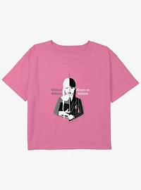 Wednesday One An Addams Always Youth Girls Boxy Crop T-Shirt