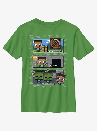 Minecraft Chased By Zombies Youth T-Shirt