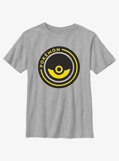Pokemon Pokeball Circle Badge Youth T-Shirt