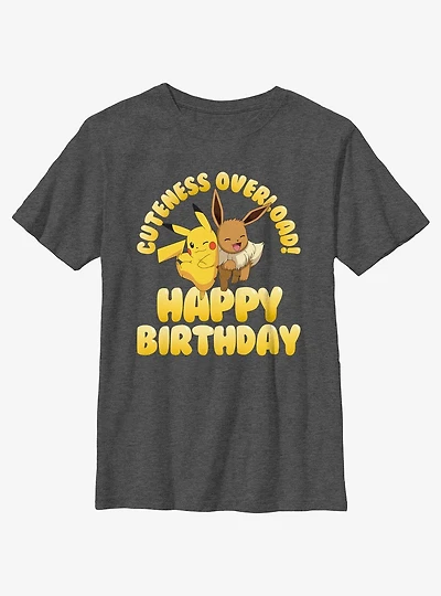 Pokemon Cuteness Overload Happy Birthday Youth T-Shirt