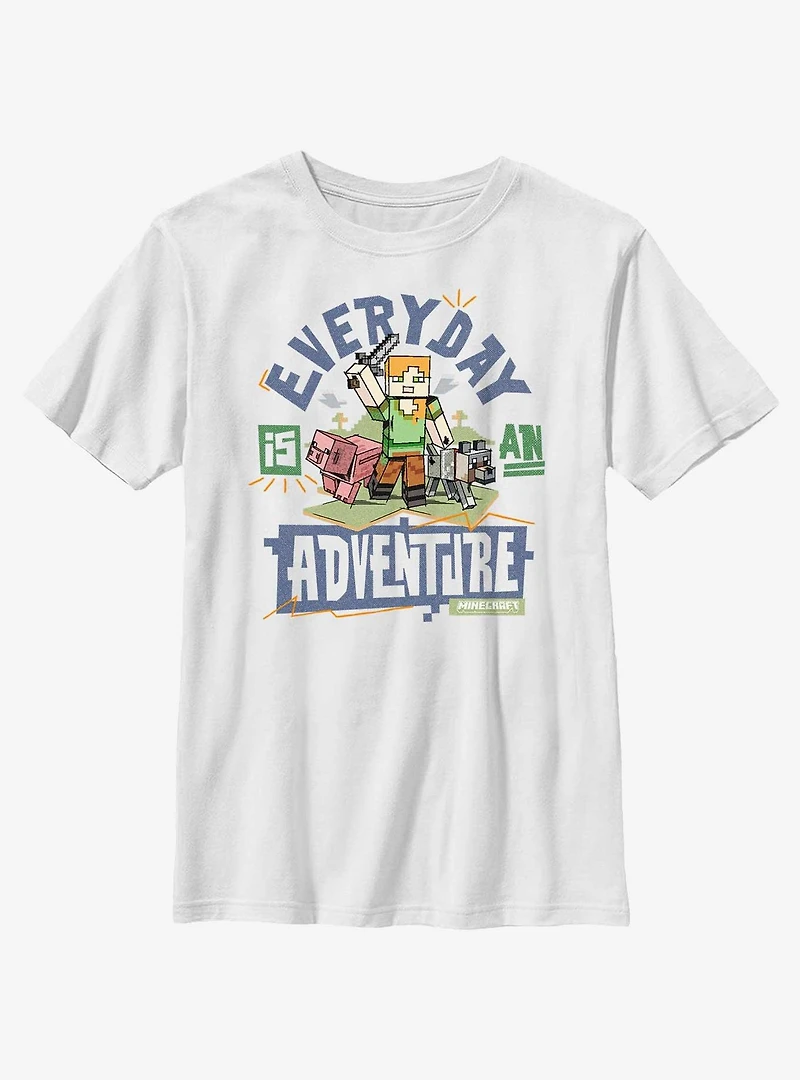 Minecraft Everyday Is An Adventure Youth T-Shirt