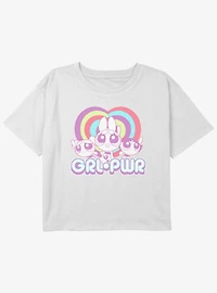 The Powerpuff Girls Pastel Grl Pwr Youth Boxy Crop T-Shirt