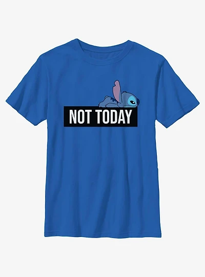 Disney Lilo & Stitch Not Today Laying Youth T-Shirt