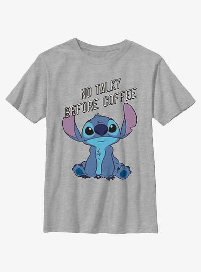 Disney Lilo & Stitch No Talky Before Coffee Youth T-Shirt