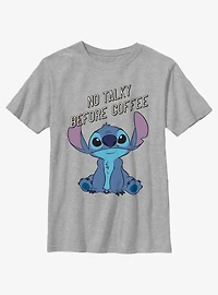 Disney Lilo & Stitch No Talky Before Coffee Youth T-Shirt