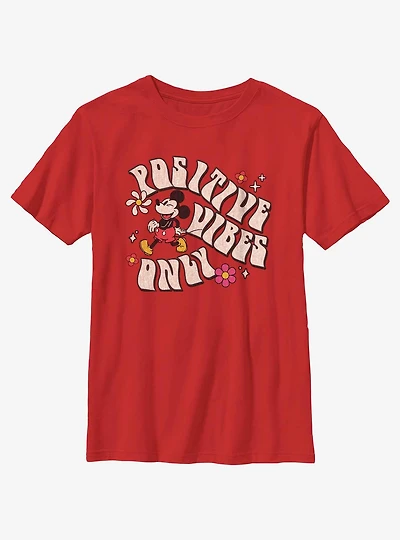 Disney Mickey Mouse Positive Vibes Only Youth T-Shirt
