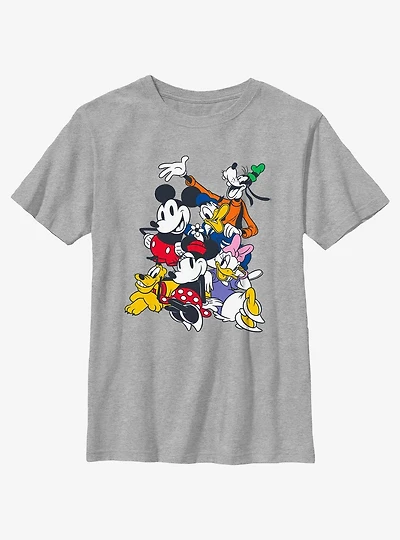 Disney Mickey Mouse & Friend Group Hanging Out Youth T-Shirt