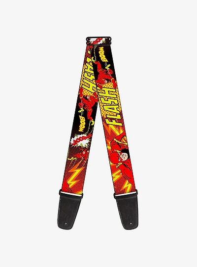DC Comics The Flash Boom Kaboom Guitar Strap
