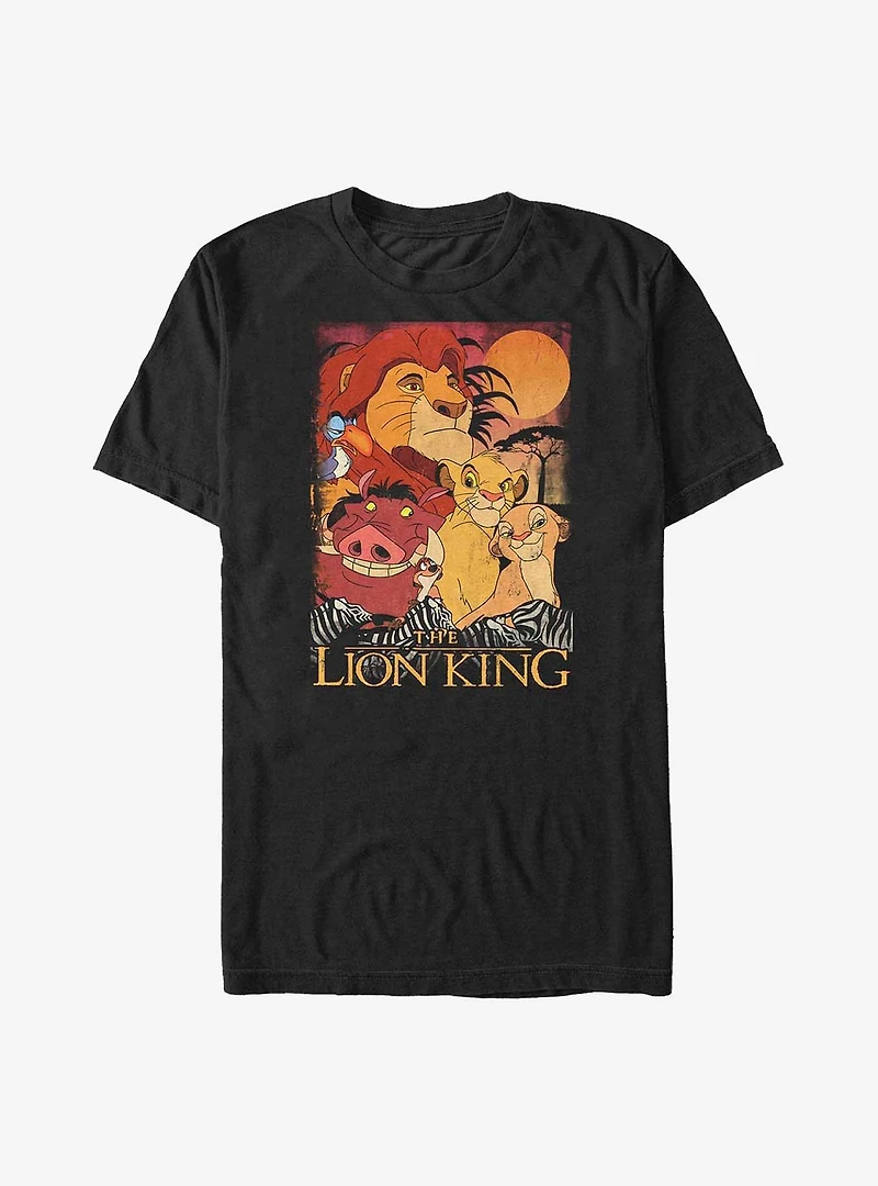 Disney Lion King Retro Distressed Friends Big & Tall T-Shirt