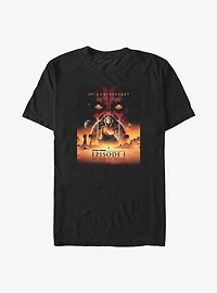 Star Wars Episode I: The Phantom Menace 25th Anniversary Poster Big & Tall T-Shirt