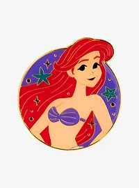 Loungefly Disney The Little Mermaid Ariel Seashell Circular Enamel Pin — BoxLunch Exclusive