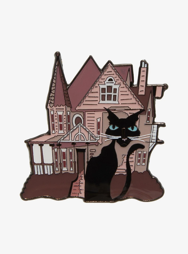 Loungefly Coraline Cat Pink Palace Glow-in-the-Dark Enamel Pin — BoxLunch Exclusive