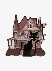 Loungefly Coraline Cat Pink Palace Glow-in-the-Dark Enamel Pin — BoxLunch Exclusive