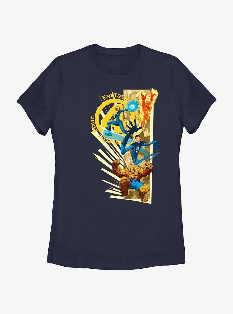 Marvel Fantastic Four Yellow Mellow Womens T-Shirt