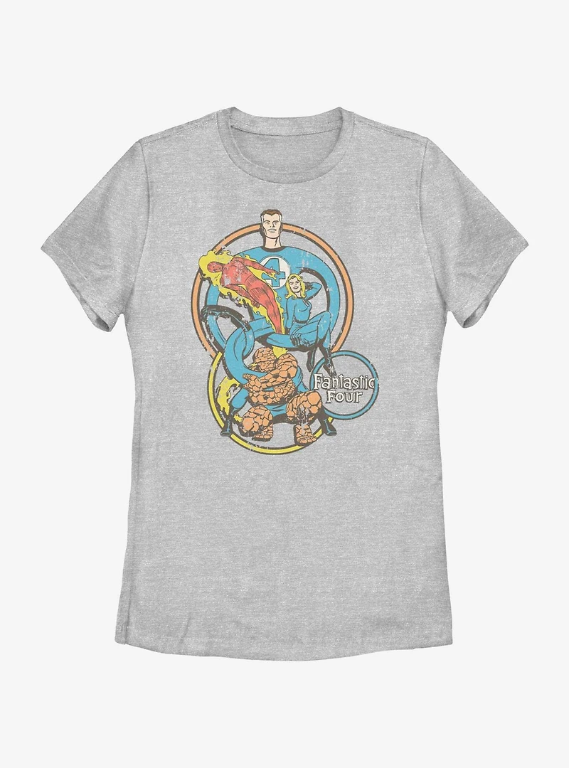 Marvel Fantastic Four Super Hoops Womens T-Shirt