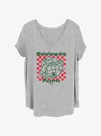 Teenage Mutant Ninja Turtles Mikey's Pizza Womens T-Shirt Plus