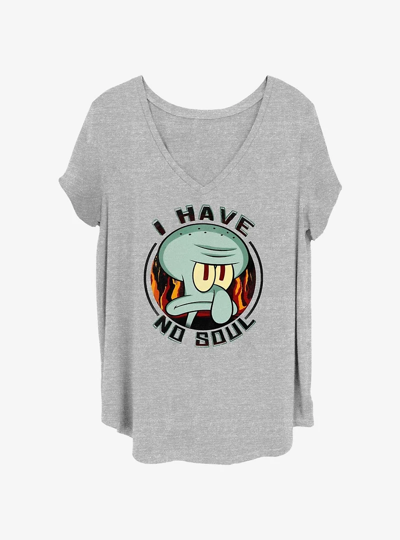 Spongebob Squarepants Squidward I Have No Soul Womens T-Shirt Plus
