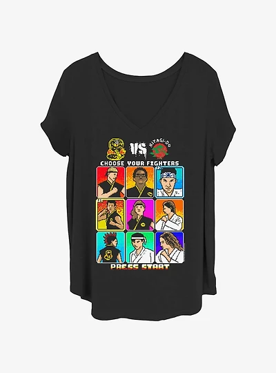 Cobra Kai Select Screen Womens T-Shirt Plus