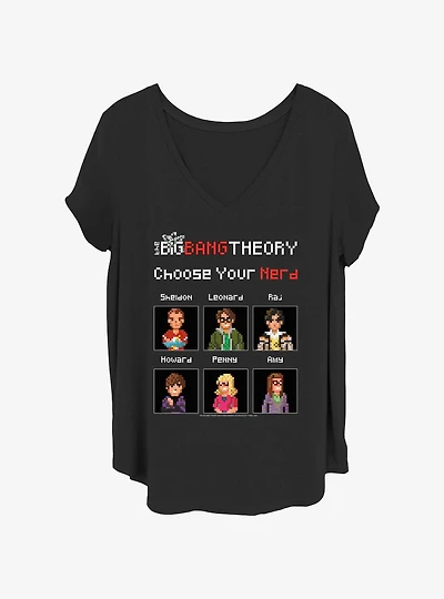 The Big Bang Theory Choose Your Nerd Womens T-Shirt Plus
