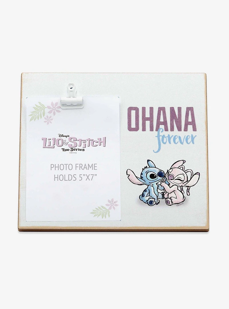 Disney Lilo & Stitch 2: The Series Stitch & Angel Ohana Forever Wood Clip Picture Frame
