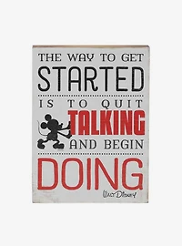 Disney Mickey Mouse Quit Talking And Begin Doing Wood Wall Decor