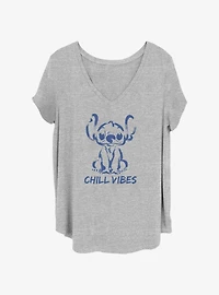 Disney Lilo & Stitch Chill Vibes Womens T-Shirt Plus