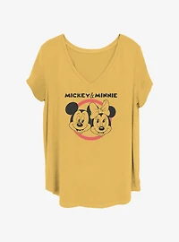 Disney Mickey Mouse & Minnie Womens T-Shirt Plus