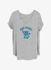 Disney Lilo & Stitch Stay Weird Hula Womens T-Shirt Plus