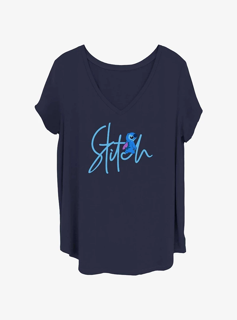 Disney Lilo & Stitch Handwriting Womens T-Shirt Plus
