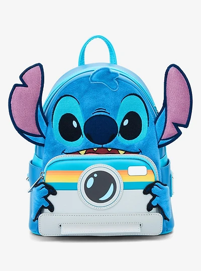 Loungefly Disney Lilo & Stitch Figural Stitch with Camera Mini Backpack - BoxLunch Exclusive