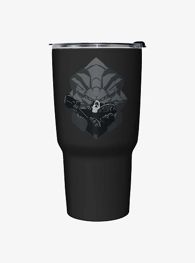 Overwatch Reinhardt Hammer Badge Travel Mug