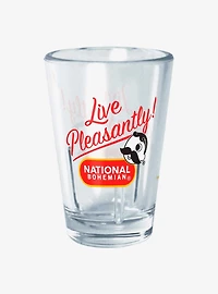 Pabst Blue Ribbon National Bohemian Live Pleasantly Mini Glass