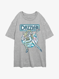 Marvel Dazzler Sparkle Womens Oversized T-Shirt