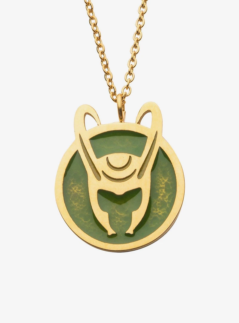 Marvel Loki Helmet Pendant Necklace
