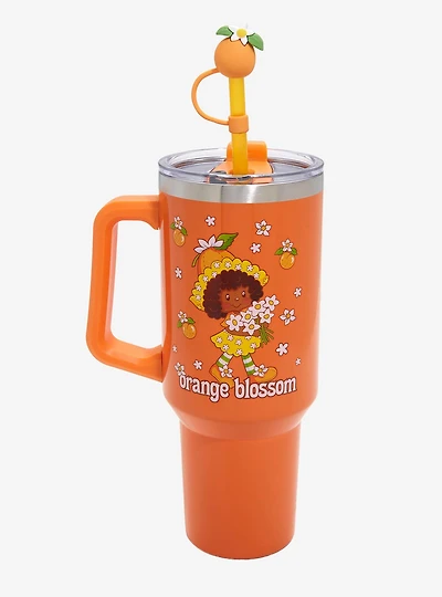 Strawberry Shortcake Orange Blossom Straw Tumbler with Handle — BoxLunch Exclusive