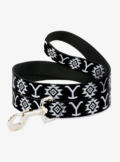 Yellowstone Dutton Ranch and Native American Icons Dog Leash