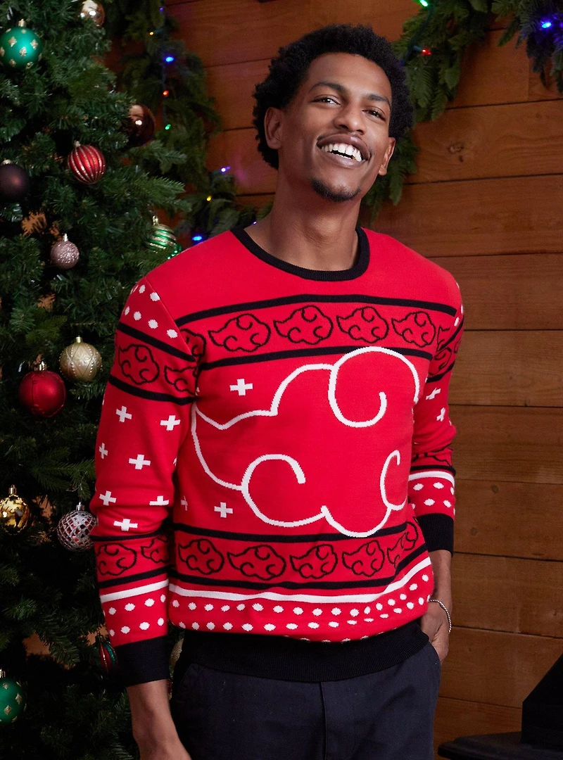 Naruto Shippuden Akatsuki Cloud Holiday Sweater — BoxLunch Exclusive