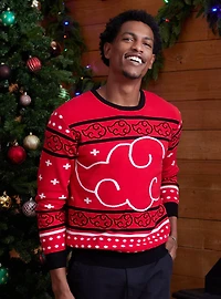 Naruto Shippuden Akatsuki Cloud Holiday Sweater — BoxLunch Exclusive