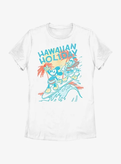 Disney Mickey Mouse Surfs Up Holiday Womens T-Shirt