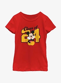 Disney Mickey Mouse Graduating Class of 2024 Youth Girls T-Shirt