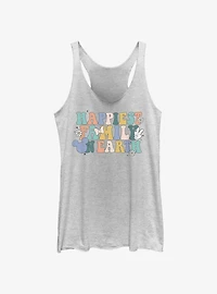 Disney Mickey Mouse Happiest Family On Earth Womens Tank Top